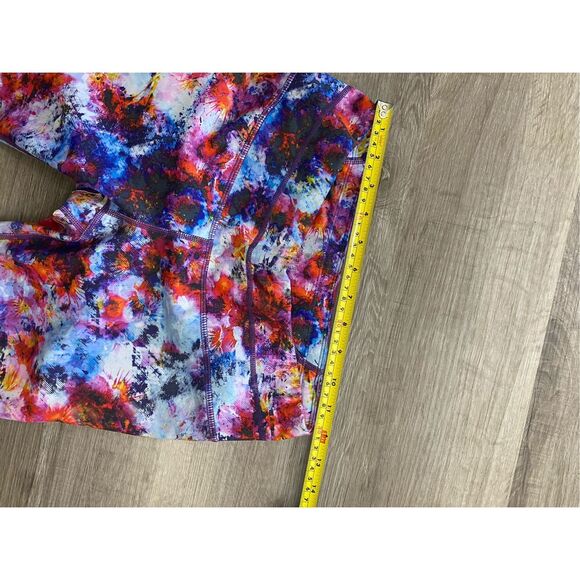 Athleta HYPERSONIC SONAR TIGHT in Ember Orange Multi Leggings, Sz Small, MP $84 - Picture 2 of 10